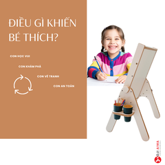 Bảng từ Picasso học và chơi 360 độ cho trẻ em gỗ plywood nhập khẩu