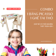 Bảng từ Picasso học và chơi 360 độ cho trẻ em gỗ plywood nhập khẩu