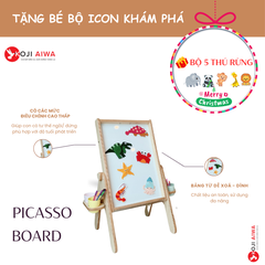Bảng từ Picasso học và chơi 360 độ cho trẻ em gỗ plywood nhập khẩu