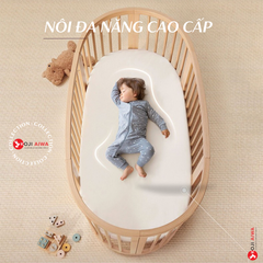 Cũi tròn đa năng, giường đa chức năng 5in1 cao cấp dành cho trẻ em từ 0 đến 6 tuổi