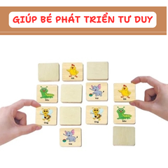 Đồ chơi tìm hình con vật giống nhau cho bé - gỗ Đức Thành