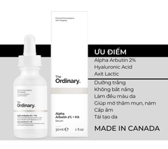 The Ordinary Alpha Arbutin 2% + HA dưỡng trắng