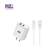 Bộ cáp sạc điện thoại 2 cổng  MZE Charge Max I - TypeC To Lighting - PC01