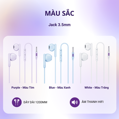 Tai nghe dây nhét tai MZE Melody I - 3.5mm - WH03