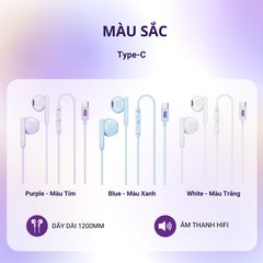 Tai nghe dây nhét tai  MZE Melody I - TypeC WH02