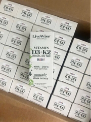 Vitamin D3K2 hữu cơ LiveWise Baby cho bé từ sơ sinh - 3 tuổi dạng giọt 30ml