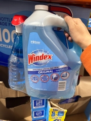 Set chai xịt + bình lau kính đa năng Windex Original Glass Cleaner 946ml & 5,2 lít