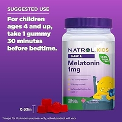 Air-Kẹo dẻo giúp bé ngủ ngon Natrol Kids Melatonin Gummies 90 viên Vị dâu