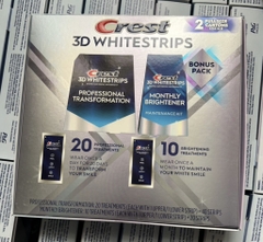 Set miếng dán trắng răng Crest 3D Whitestrips Professional Effects
