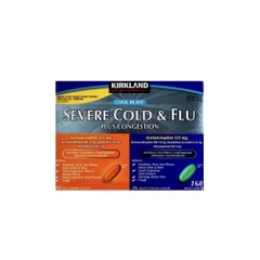 Viên Uống Giảm Các Triệu Chứng Cảm Cúm Kirkland Signature Cool Blast Severe Cold & Flu