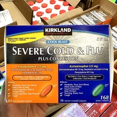 Viên Uống Giảm Các Triệu Chứng Cảm Cúm Kirkland Signature Cool Blast Severe Cold & Flu