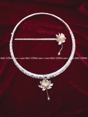 Kiềng Bạc Hoa Sen s99 kiềng cưới