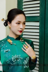 Kiềng cổ bạc cúc đại đoá bạc nguyên chất