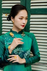 Kiềng cổ bạc cúc đại đoá bạc nguyên chất