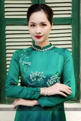 VC81 Kiềng cổ hoa đào bạc nguyên chất (bộ sản phẩm)
