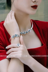 KC31 set Kiềng bạc Hoa Mai s999