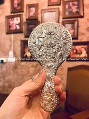 Gương Bạc ta nguyên chất chạm thủ công s999