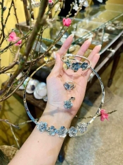 KC31 set Kiềng bạc Hoa Mai s999