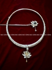 Kiềng Bạc Hoa Sen s99 kiềng cưới