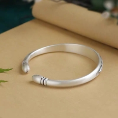 Vòng tay bạc nguyên chất hoa mẫu đơn V03