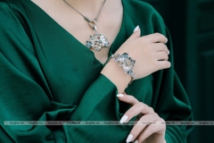 Mặt dây bạc ta lá sen cùng vòng tay V05