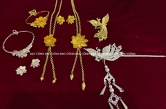 Vòng cổ bạc ta nguyên chất hoa sen VC57