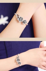 Vòng tay bạc hoa mai xuân V86