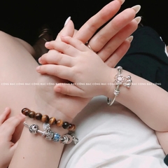 Vòng tay trẻ em Khánh Bình an bạc nguyên chất