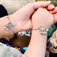 Vòng tay trẻ em Khánh Bình an bạc nguyên chất