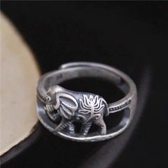 Nhẫn bạc chú voi bản Đôn elephant