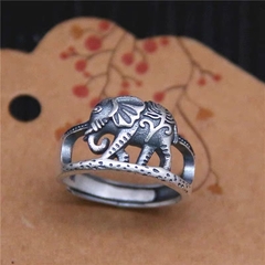 Nhẫn bạc chú voi bản Đôn elephant
