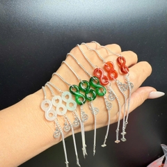 Vòng tay bạc Như ý nguyện mix charm kim tiền may mắn
