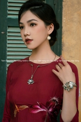 Mặt dây bạc Hoa Sen bạc nguyên chất Md02