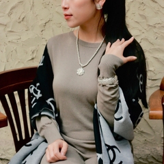 Dây chuyền bạc ta nguyên chất Hoa Hồng đại đoá