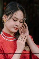 Kiềng cổ Bạc chạm rồng size 11-13