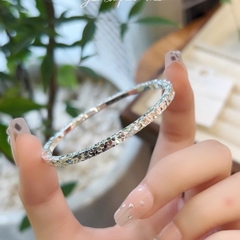 Vòng tay bạc phay nhũ lấp lánh bling