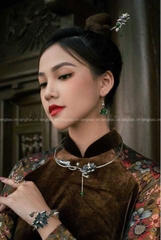 Vòng tay bạc nguyên chất hoa sen