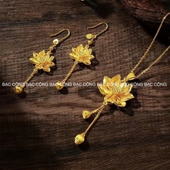 Bộ sản phẩm bạc nguyên chất hoa sen Liên Hoa