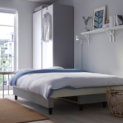 ÄLVDALEN Sleeper sofa, Knisa gray-beige