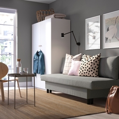 ÄLVDALEN Sleeper sofa, Knisa gray-beige