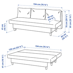 ÄLVDALEN Sleeper sofa, Knisa gray-beige