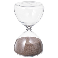 EFTERTÄNKA Decorative hourglass, clear glass/sand