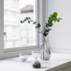EFTERTÄNKA Decorative hourglass, clear glass/sand