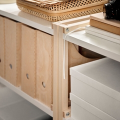 EKENABBEN Open shelf unit, aspen/white