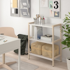 EKENABBEN Open shelf unit, aspen/white