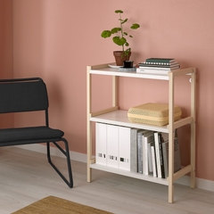 EKENABBEN Open shelf unit, aspen/white