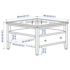 IDANÄS Coffee table, dark brown stained