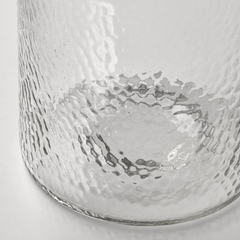 KONSTFULL Vase, clear glass/patterned