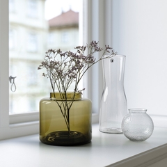 KONSTFULL Vase, green-brown