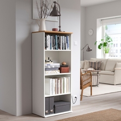 SKRUVBY Bookcase, white